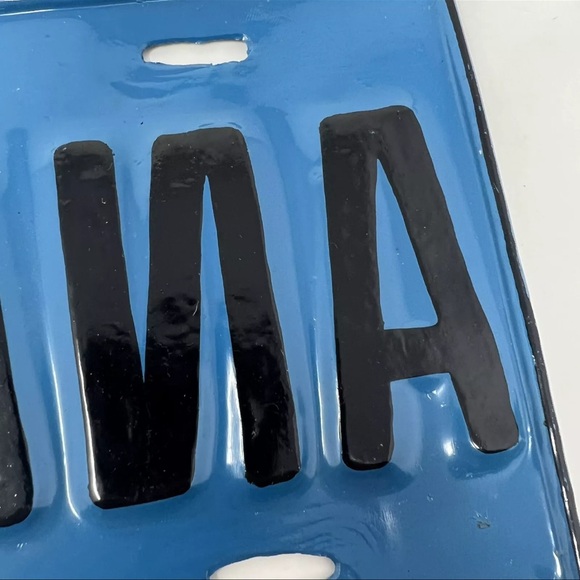 Vintage Cuba License Plate Custom Havana Spellout Blue Black 11.5” X 5.5” - Picture 3 of 11
